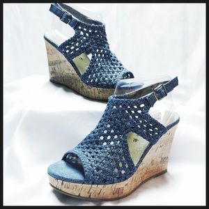 Mudd Denim Wedge - Size 7.5